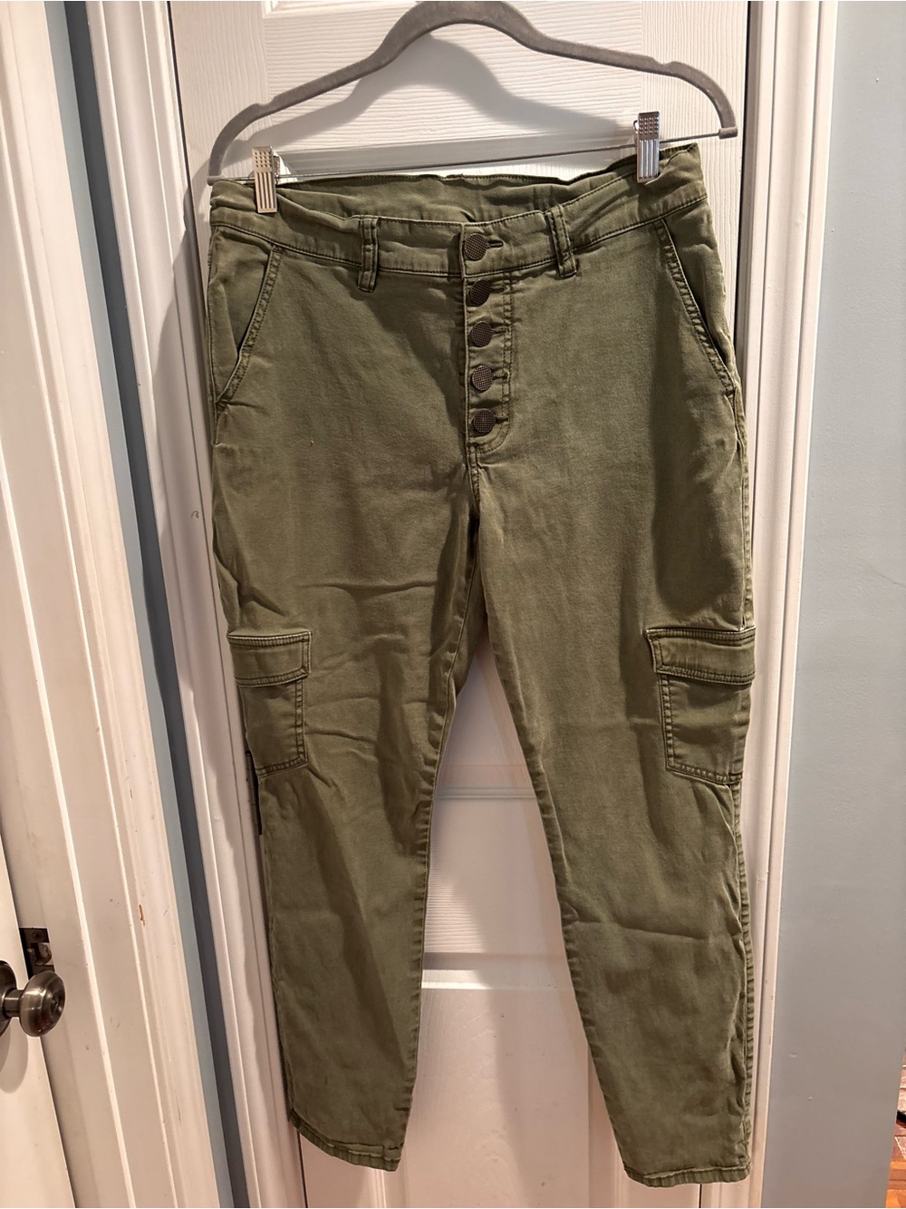 CAbi Olive Green Skinny Cargo Pants